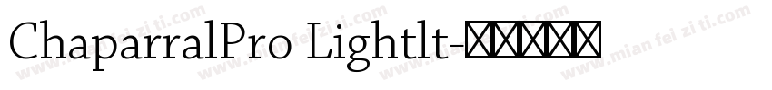 ChaparralPro Lightlt字体转换